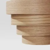 IKEA DYKARKLOCKA (ИКЕА ДЙКАРКЛОСКА) — / HAVSDJUP Подвесной светильник, дубовый шпон белёный/белый 40 см — фото 7