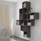 IKEA EKET (ИКЕА ЕКЕТ) — Комбинация настенных шкафов, тёмно-серый 175x35x210 см — фото 3