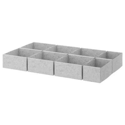 IKEA KOMPLEMENT (ИКЕА КОМПЛИМЕНТ) — Коробка, 8 шт., светло-серый 90x54 см