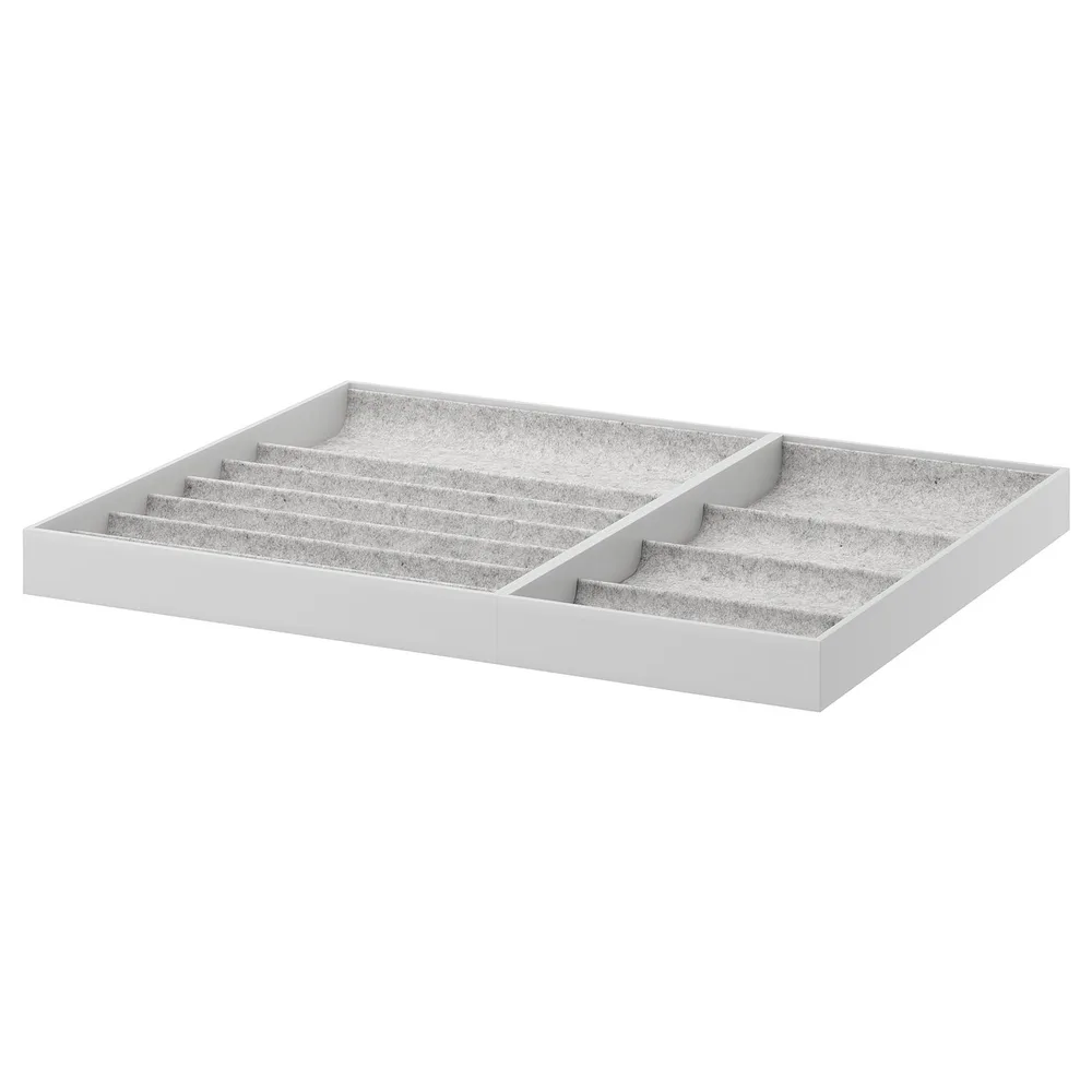 IKEA KOMPLEMENT (ИКЕА КОМПЛИМЕНТ) — Вкладыш для выдвижной полки, светло-серый 75x58 см
