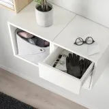 IKEA EKET (ИКЕА ЕКЕТ) — Комбинация навесных шкафов, имитация дуба беленого/белый 105x35x70 см — фото 4