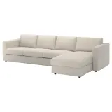 IKEA VIMLE (ИКЕА ВИМЛЕ) — Чехол на 4-местный диван с шезлонгом, Gunnared бежевый — фото 3