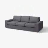 IKEA VIMLE (ИКЕА ВИМЛЕ) — Чехол на 3-местный диван, с широкими подлокотниками/Gunnared средне-серый — фото 3
