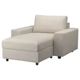 IKEA VIMLE (ИКЕА ВИМЛЕ) — Чехол на шезлонг, с широкими подлокотниками/Gunnared бежевый — фото 3