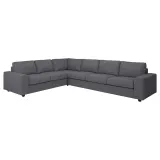 IKEA VIMLE (ИКЕА ВИМЛЕ) — Чехол на угловой диван, 5-местный, с широкими подлокотниками/Gunnared средне-серый — фото 3