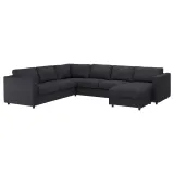 IKEA VIMLE (ИКЕА ВИМЛЕ) — Чехол на угловой диван, 5-местный с шезлонгом, Hillared антрацит — фото 2