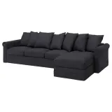 IKEA GRÖNLID (ИКЕА ГРЁНЛИД) — Чехол на 4-местный диван, с шезлонгом, Хилларед антрацит — фото 2
