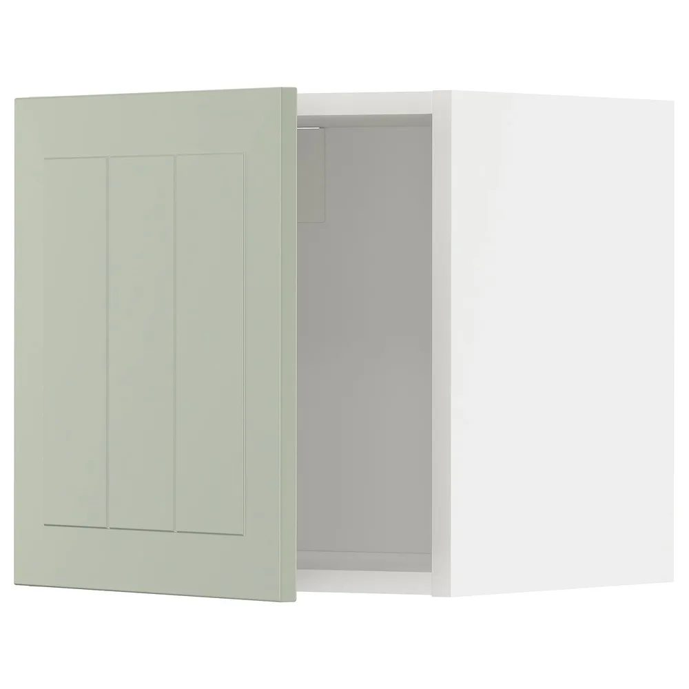 IKEA METOD (ИКЕА МЕТОД) — Шкаф навесной, белый/Стенсунд светло-зелёный 40x40 см