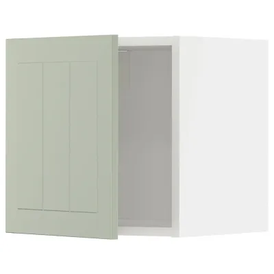IKEA METOD (ИКЕА МЕТОД) — Шкаф навесной, белый/Стенсунд светло-зелёный 40x40 см