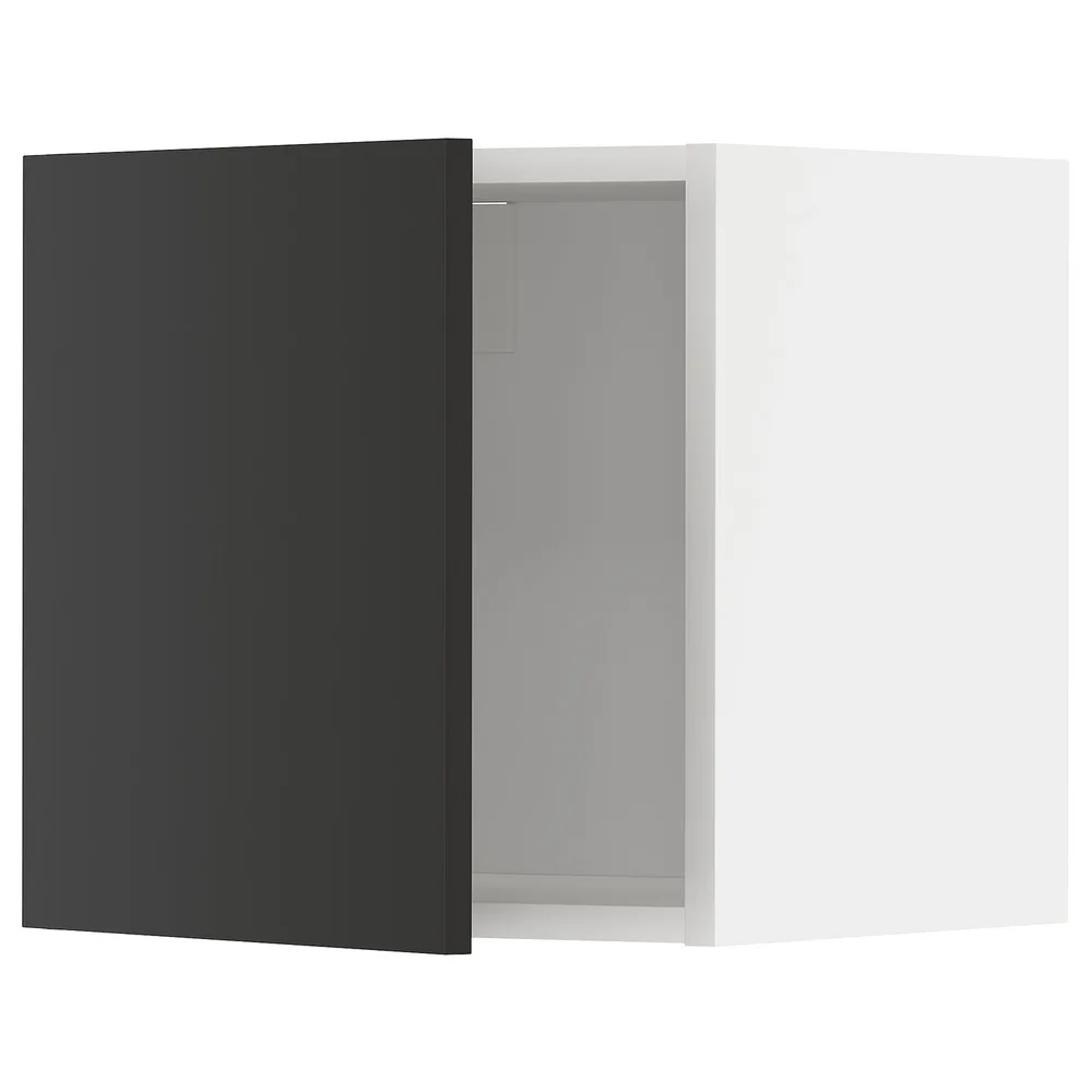 IKEA METOD (ИКЕА МЕТОД) — Шкаф навесной, белый/Никебо матовый антрацит 40x40 см