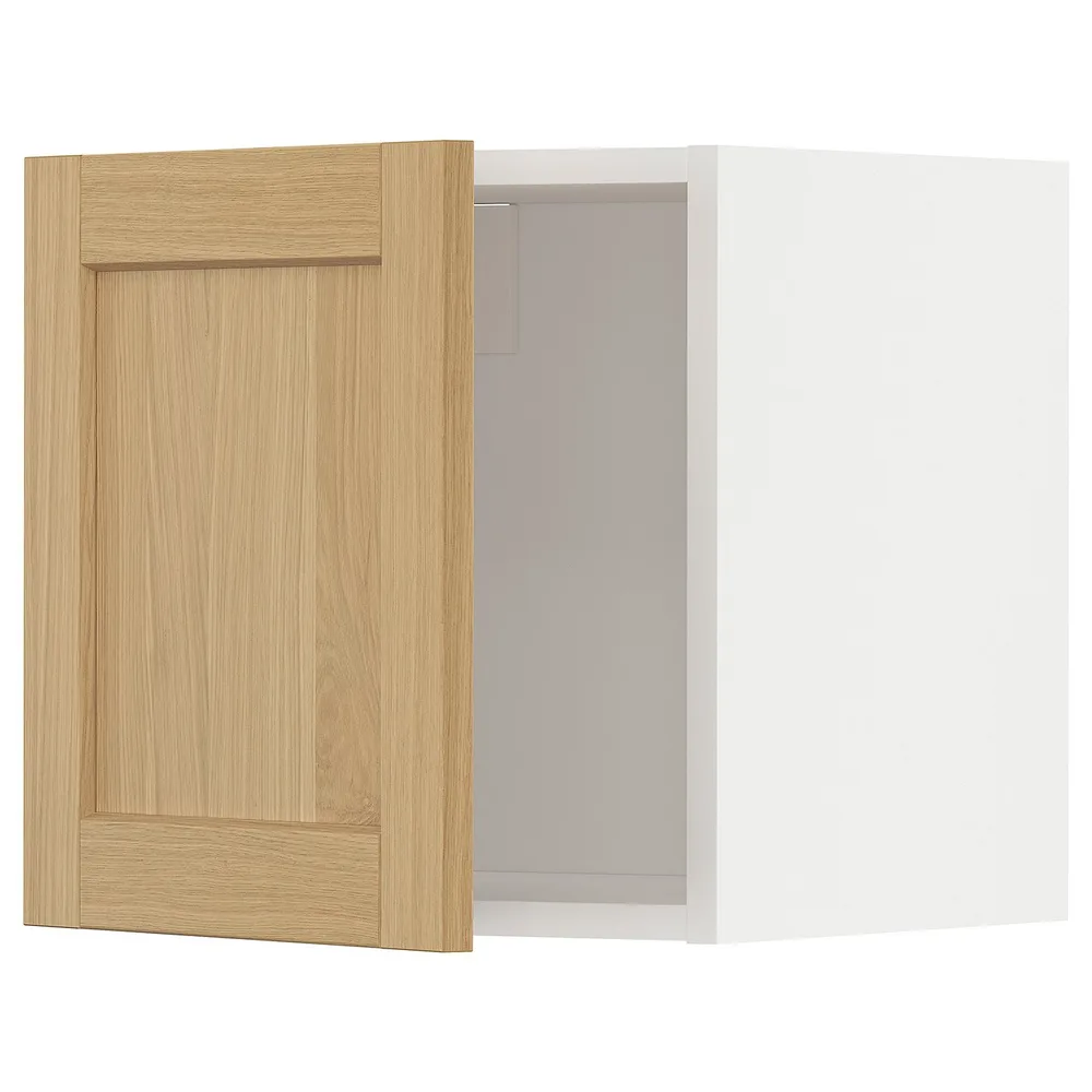 IKEA METOD (ИКЕА МЕТОД) — Шкаф навесной, белый/Форсбака дуб 40x40 см