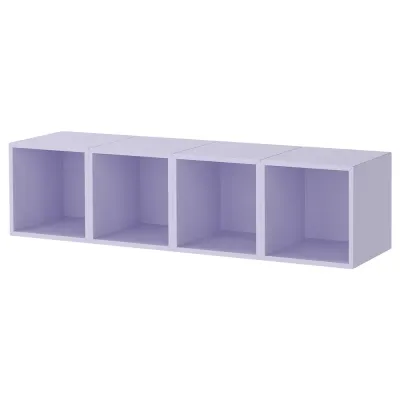 IKEA EKET (ИКЕА ЕКЕТ) — Комбинация навесных шкафов, бледно-фиолетовый 140x35x35 см