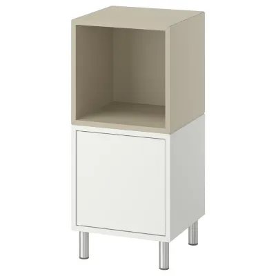 IKEA EKET (ИКЕА ЕКЕТ) — Комбинация шкафов на ножках, белый/бежевый 35x35x80 см