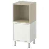 IKEA EKET (ИКЕА ЕКЕТ) — Комбинация шкафов на ножках, белый/бежевый 35x35x80 см — фото 1