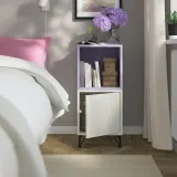 IKEA EKET (ИКЕА ЕКЕТ) — Комбинация шкафов на ножках, белый/бледно-фиолетовый, чёрный металл 35x35x80 см — фото 2
