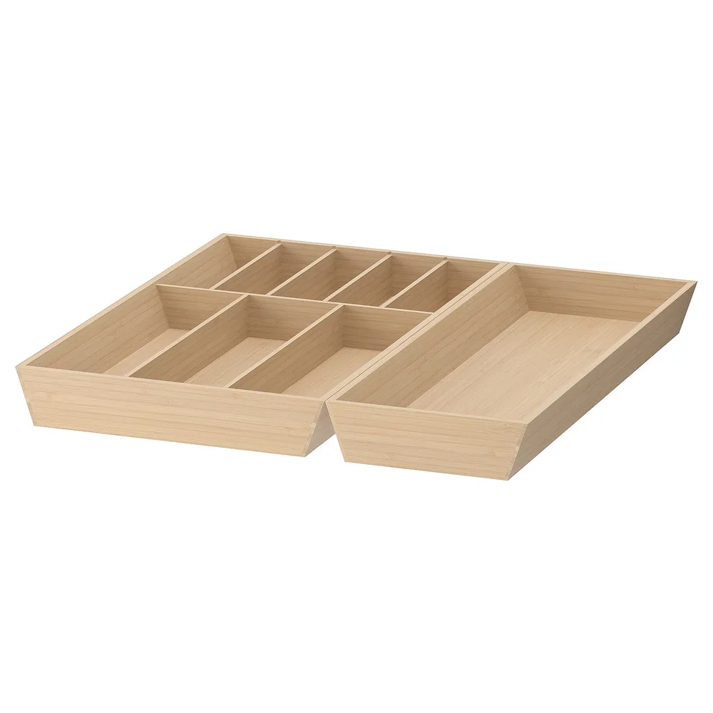 IKEA UPPDATERA (ИКЕА УППДАТЕРА) — Лоток для столовых приборов, светлый бамбук 52x50 см