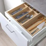 IKEA UPPDATERA (ИКЕА УППДАТЕРА) — Лоток для столовых приборов, светлый бамбук 52x50 см — фото 2