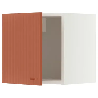 IKEA METOD (ИКЕА МЕТОД) — Шкаф навесной, белый/Терршё красно-коричневый, волнистая фактура 40x40 см