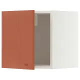 IKEA METOD (ИКЕА МЕТОД) — Шкаф навесной, белый/Терршё красно-коричневый, волнистая фактура 40x40 см — фото 1