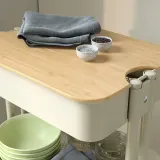 IKEA RÅSKOG (ИКЕА РОСКОГ) — / NORRÅVA Тележка с крышкой, бежевая 35x45x77 см — фото 2