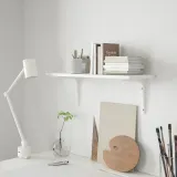 IKEA BURHULT (ИКЕА БУРХУЛТ) — / SIBBHULT Полка настенная, белый/белый 59x20 см — фото 2