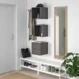 IKEA EKET (ИКЕА ЕКЕТ) — Комбинация навесных шкафов, тёмно-серый 105x35x70 см — фото 2