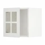 IKEA METOD (ИКЕА МЕТОД) — Шкаф навесной, стеклянная дверца, белый/Стенсунд белый 40x40 см — фото 1