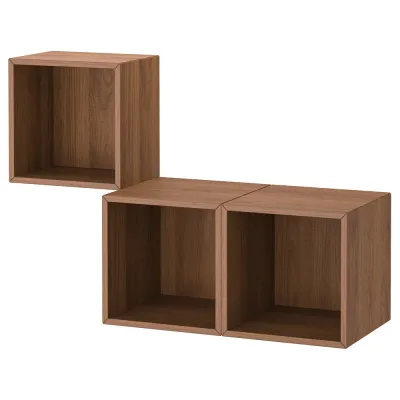 IKEA EKET (ИКЕА ЕКЕТ) — Комбинация навесных шкафов, орех 105x35x70 см
