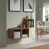 IKEA EKET (ИКЕА ЕКЕТ) — Комбинация навесных шкафов, орех 105x35x70 см — фото 2