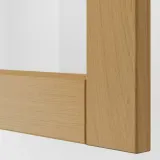 IKEA METOD (ИКЕА МЕТОД) — Шкаф навесной, стеклянная дверца, белый/Форсбакка дуб 40x40 см — фото 2