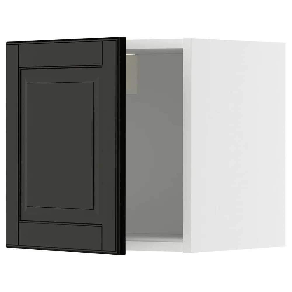 IKEA METOD (ИКЕА МЕТОД) — Шкаф навесной, белый/Bodbyn чёрный 40x40 см