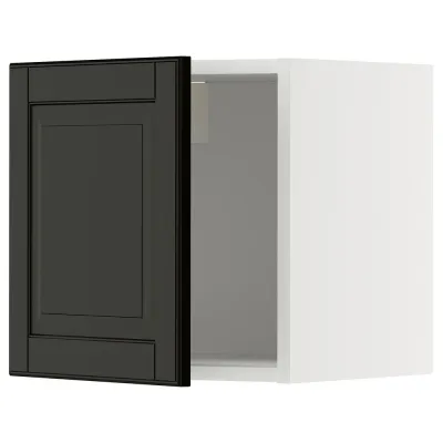 IKEA METOD (ИКЕА МЕТОД) — Шкаф навесной, белый/Bodbyn чёрный 40x40 см