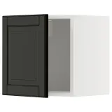 IKEA METOD (ИКЕА МЕТОД) — Шкаф навесной, белый/Bodbyn чёрный 40x40 см — фото 1