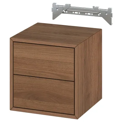 IKEA EKET (ИКЕА ЕКЕТ) — Шкаф навесной с 2 ящиками, орех 35x35x35 см