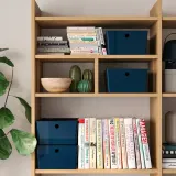 IKEA KUGGIS (ИКЕА КУГГИС) — Контейнер с крышкой, чёрно-синий 26x35x15 см — фото 2