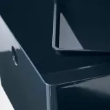 IKEA KUGGIS (ИКЕА КУГГИС) — Контейнер с крышкой, чёрно-синий 26x35x15 см — фото 3