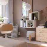 IKEA EKET (ИКЕА ЕКЕТ) — Комбинация настенных шкафов, бежевый/белый 105x35x70 см — фото 2