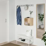 IKEA EKET (ИКЕА ЕКЕТ) — Шкаф навесной со стеклянной дверью, под белёный дуб 35x25x35 см — фото 2