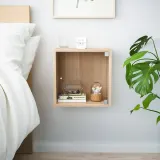 IKEA EKET (ИКЕА ЕКЕТ) — Шкаф навесной со стеклянной дверью, под белёный дуб 35x25x35 см — фото 3