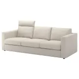 IKEA VIMLE (ИКЕА ВИМЛЕ) — Чехол на диван 3-местный, с подголовником/Gunnared бежевый — фото 3