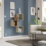 IKEA EKET (ИКЕА ЕКЕТ) — Комбинация настенных шкафов, бежевый 70x25x105 см — фото 3