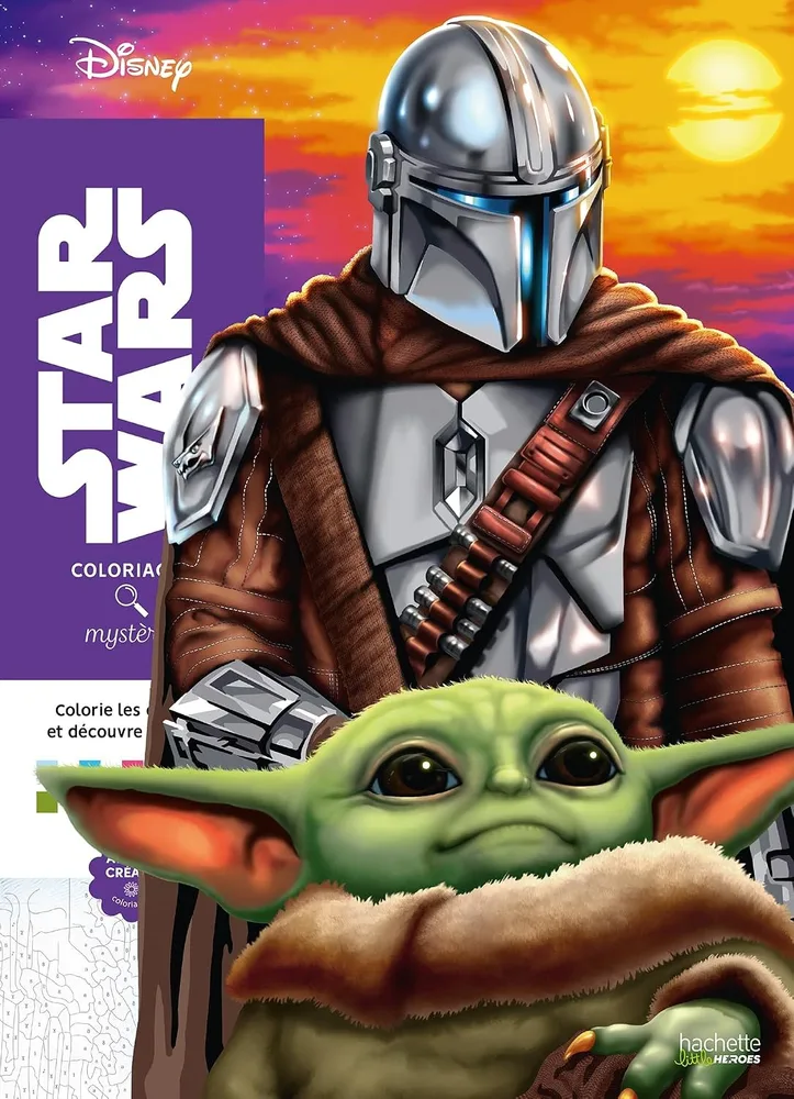 Раскраска по номерам Hachette Coloriages mystères - Star Wars (Звёздные войны), 128 стр.