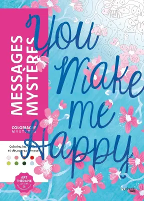 Раскраска по номерам Hachette Coloriages mystères - Messages mystères (Тайные послания), издание 2026, 112 стр.