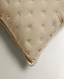 Zara Home Стеганая наволочка в горошек, бежевый 45*45 — фото 1