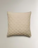 Zara Home Стеганая наволочка в горошек, бежевый 45*45 — фото 2