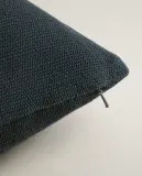 Zara Home Чехол для подушки из джута и хлопка, синий 45*45 — фото 2