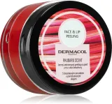 Dermacol Face & Lip Peeling Rhubarb - сахарный скраб для губ и щек / 50 ml / GTIN 8595003121095 — фото 1