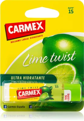 Carmex Lime Twist - увлажняющий бальзам для губ в стике SPF 15, 4,25 г