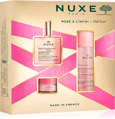 Nuxe Set 2023 Pink Fever - Рождественский подарочный набор, 3 шт