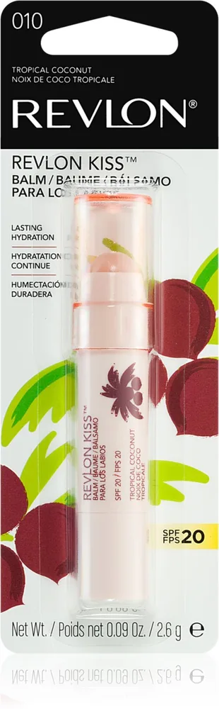 Revlon Cosmetics Kiss Balm - увлажняющий бальзам для губ SPF 20 / zapachy 010 Tropical Coconut 2,6 g / GTIN 309971879104
